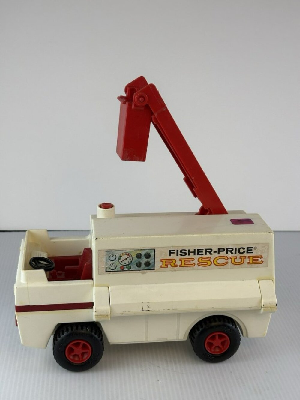 Fisher Price Vintage Rescue 303 Truck 1974 Ambulance Ladder Fire Truck Figure